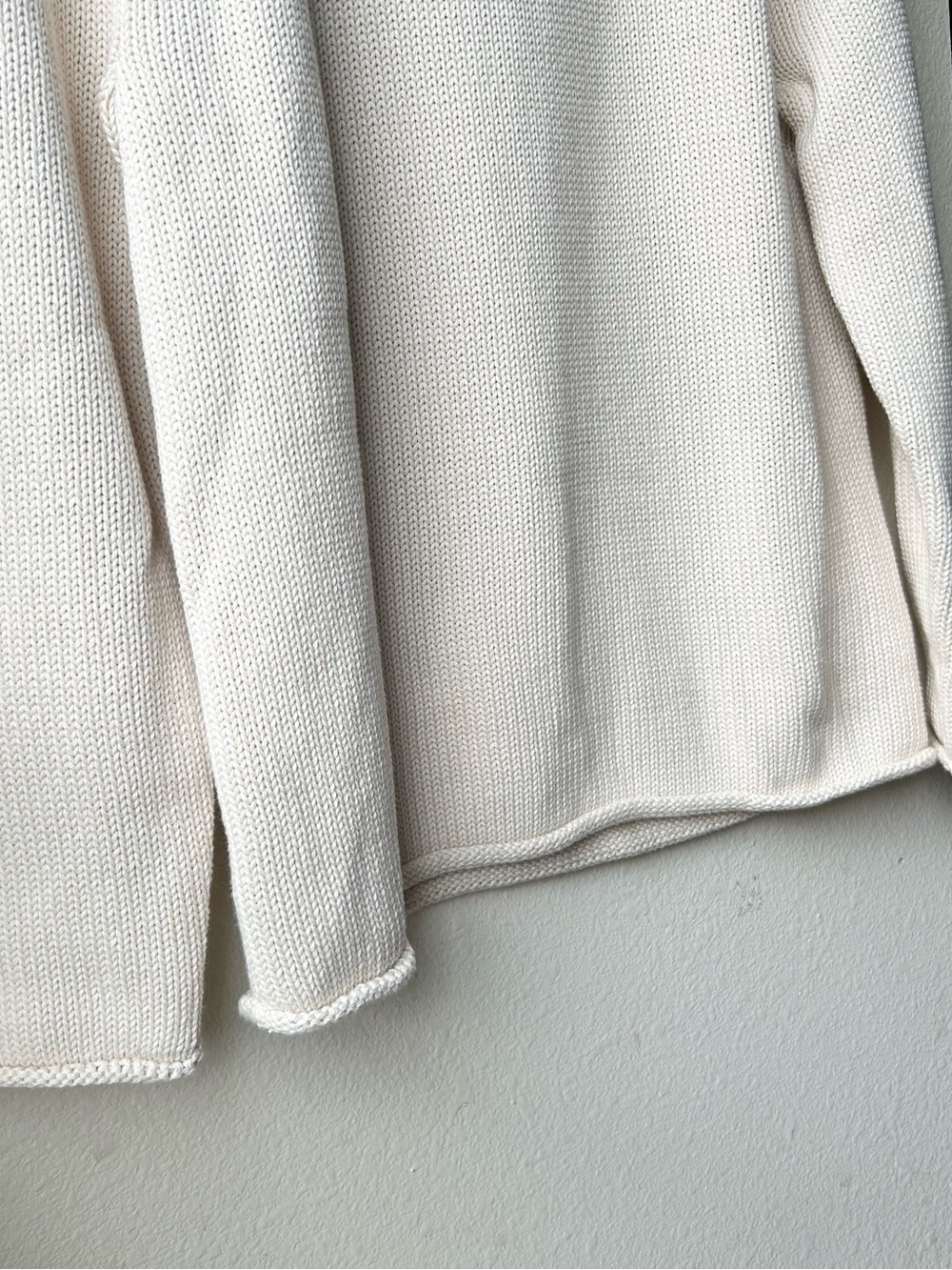 NWT J. Crew 1988 Rollneck Sweater Cotton Cream Mountain White Sz S - Picture 8 of 15
